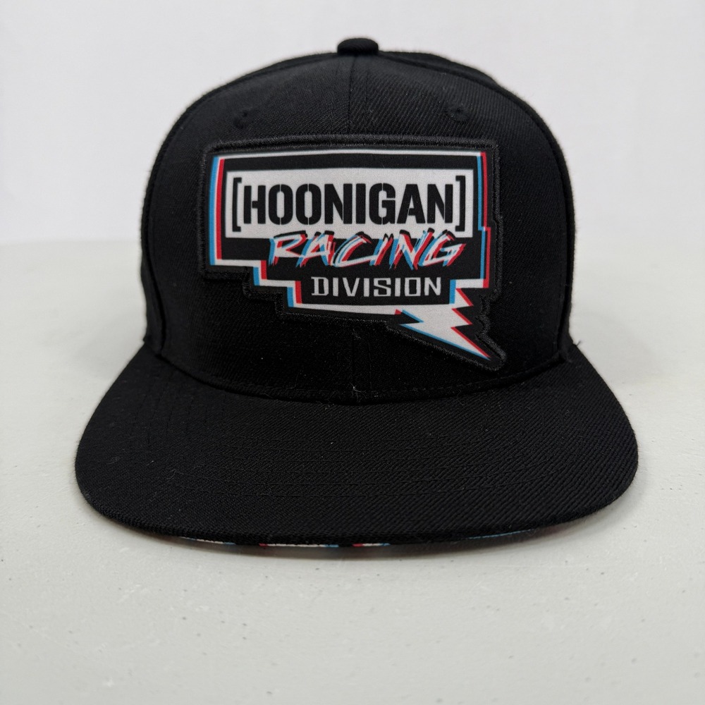 Hoonigan Racing Division Snapback Hat Mens OSFM Black Pennzoil Cap